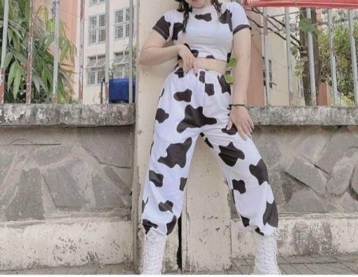 Áo croptop bò sữa vải cotton cực hot