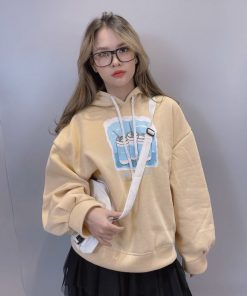 Áo hoodie in hình 3 chiếc ly vải thun nỉ