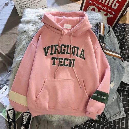 áo hoodie in chữ virgina