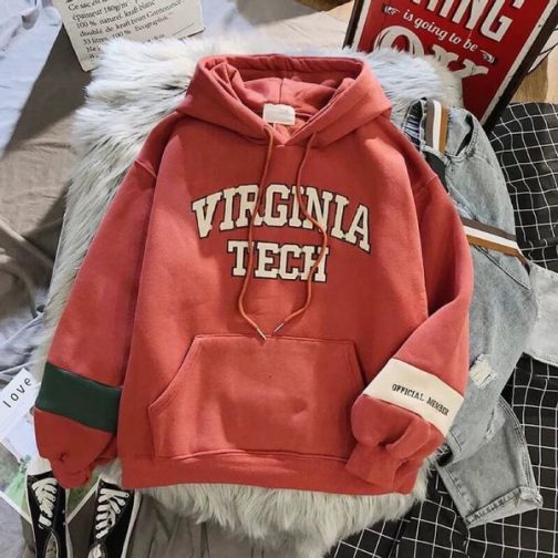 áo hoodie in chữ virgina