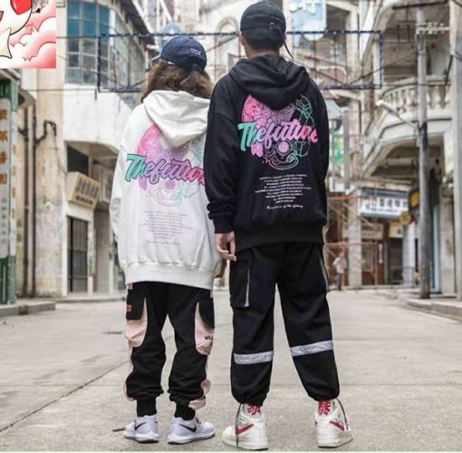 Áo hoodie cặp in hình phi hành gia The Future phong cách cá tính