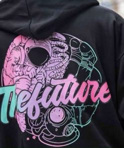 Áo hoodie cặp in hình phi hành gia The Future phong cách cá tính