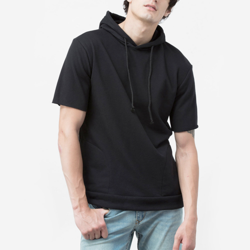 Cá tính cùng áo hoodie nam chính hãng có phần tay ngắn