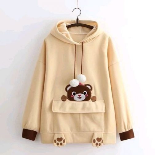 Áo hoodie gấu nâu dễ thương, cute thun nỉ mềm mịn