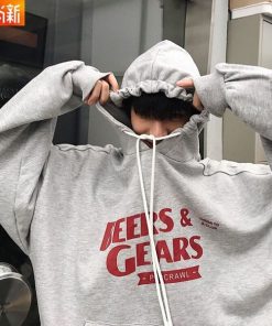 Áo hoodie Beers & Gears phong cách Hàn Quốc chất liệu thun mềm mịn