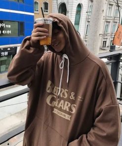 Áo hoodie Beers & Gears phong cách Hàn Quốc chất liệu thun mềm mịn