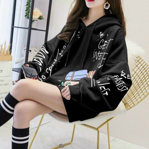 Áo hoodie in hình hoạt họa cây súng siêu cute phù hợp cho cả nam và nữ