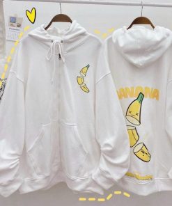 Áo hoodie in hình trái chuối BANANA vải thun nỉ mềm mịn